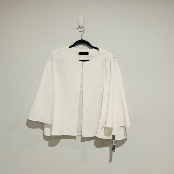 Tahari Jackets & Blazers - Tahari Arthur S. Levine White Collarless Sleeveless Blazer Coat Size US 18